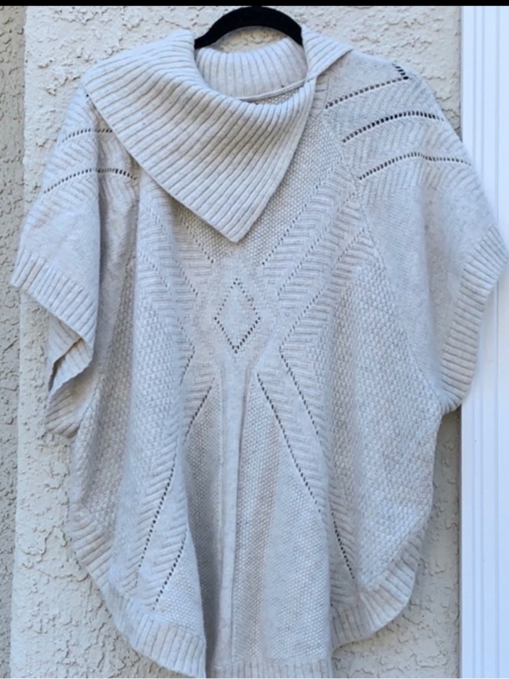 Lane Bryant Women's Wool Cowlneck Pullover Sweater Poncho Size 14/20